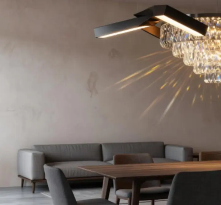 Elegáns függőlámpák és csillárok modern enteriőrben