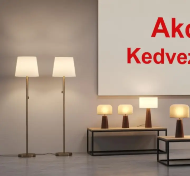 Világítási akciókat hirdető bannergrafika