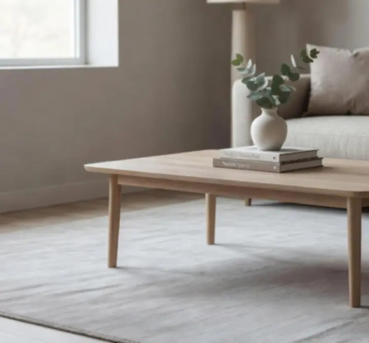 Modern étkező- és dohányzóasztalok letisztult, skandináv enteriőrben